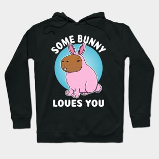 Some Bunny loves you Capybara Costume Hoodie